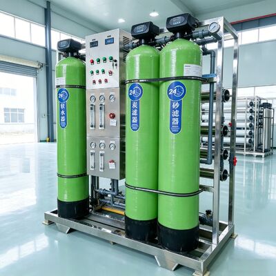 購入 工業用水浄化用の PLC 制御およびカスタマイズ可能な電力を備えた大容量 1000L/時間の逆浸透システム オンライン製造