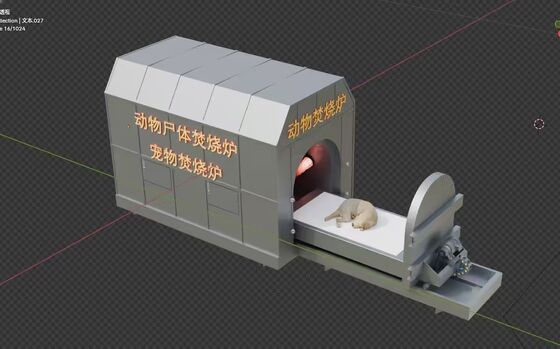 環境に優しい動物の残骸の廃棄のためのPLC制御付き,カスタマイズ可能な動物体焼却機